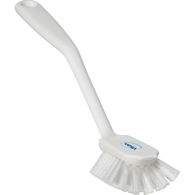 Vikan® Brosse vaisselle - Fibres polyester medium - Blanche - 28cm